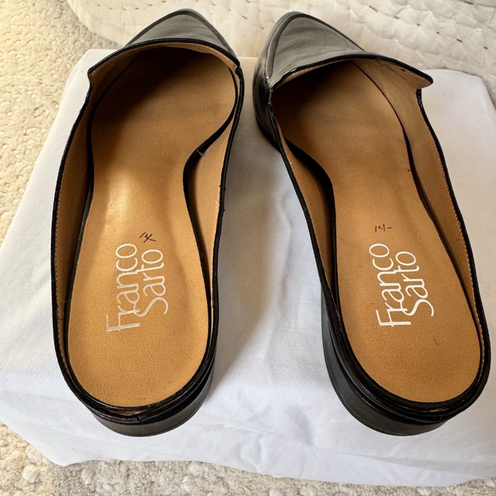 Franco Sarto Sabella Black Leather Mule Loafers | 9.5 NWOT - Picture 4 of 11
